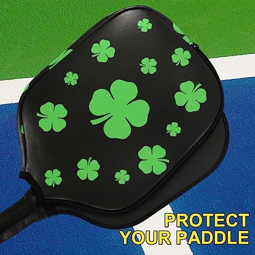 Pickleball Paddle Cover 11.8" L x 9" W American Flag Eagle PatternPU Leather Perfect for Pickleball Players Protection_f
