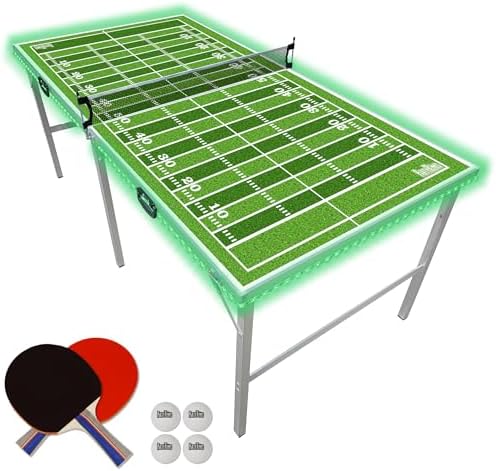 PartyLife 6 ft x 3 ft Portable Indoor Outdoor Ping Pong Table | Kids & Adults | Game Room | Not Full Size | With Optiona