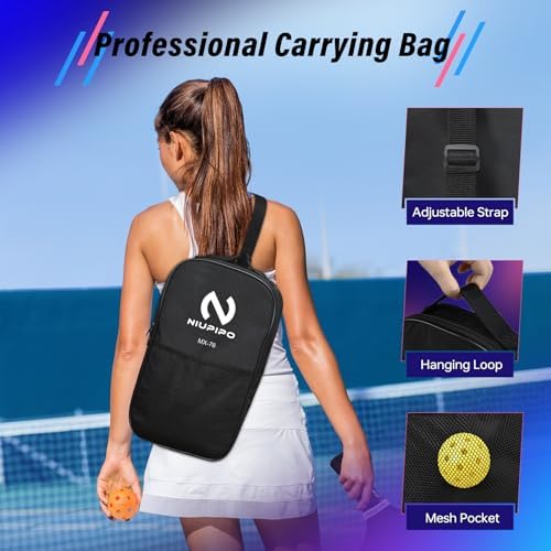 USAPA Approved Graphite Carbon Fiber Pickleball Paddles Set of 4 for Men Women, Polypropylene Honeycomb Core, Cushion |7