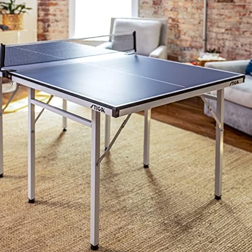 Stiga Space Saver Compact Ping Pong Table Separate Table Halves Regulation Height No Assembly Required