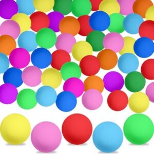 100 Pack Colorful 40mm Table Tennis Balls for Ball Games and Party Decor | Washable 40mm Colored Plastic Table Tennis B