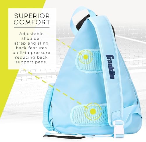 Franklin Sports Pickleball Bags - Sling Bag Backpack for Gear + Equipment - Perfect for Men + Women - Holds Paddles, Bal