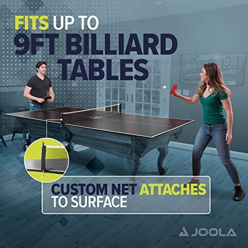 JOOLA Regulation Ping Pong Conversion Top with Net Set for Pool Tables - Perfect for Home or Club Use - Quick Setup wit