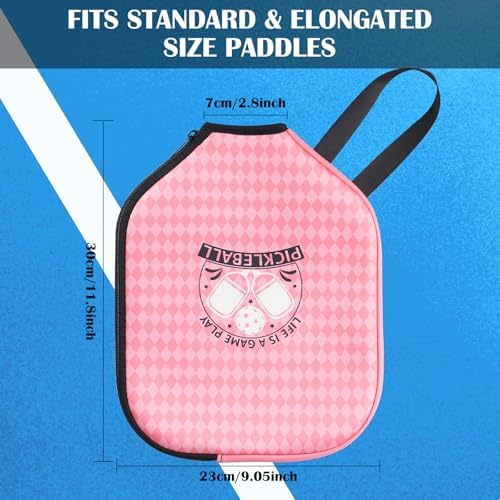 Neoprene Paddle Cover for Pickleball Racket, Durable Zipper Protection, 11.8" * 9.05" Soft Pickleball Paddle Sleeve | Z