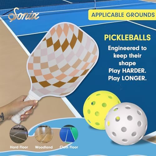 Sonix USAPA Approved Pickleball Paddles Set of 2 for Adults | Fiberglass Surface Pickleball Set with 2 Rackets, 4 Balls,