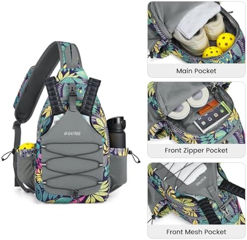 Pickleball Bag Crossbody Sling Bag Gifts for Men Women OEKO-TEX STANDARD 100 Pickleball Backpack