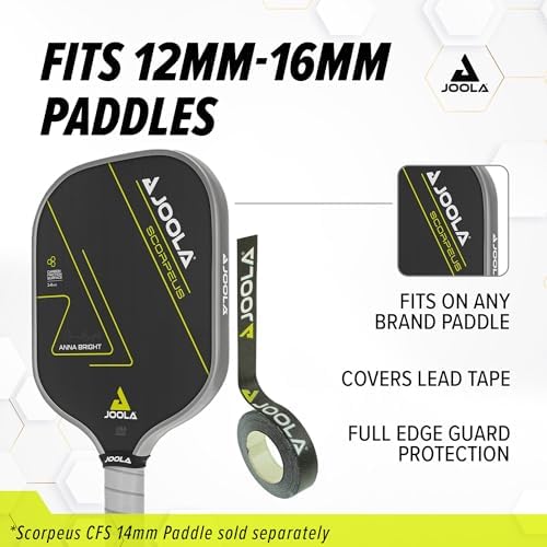 JOOLA Pickleball Paddle Edge Tape | Protects Edge Guard, Fits Any Brand & Size, 5 Meter Roll | Perfect for Enthusiasts &
