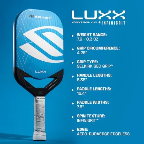 Selkirk Sport LUXX Control Pickleball Paddle | Carbon Fiber Paddles | Designed for Pickleball Enthusiasts | Enhanced Con