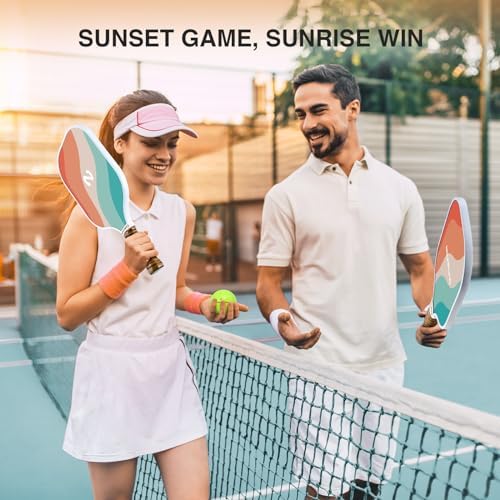 USAPA Approved Graphite Carbon Fiber Pickleball Paddles Set of 4 for Men Women, Polypropylene Honeycomb Core, Cushion |7