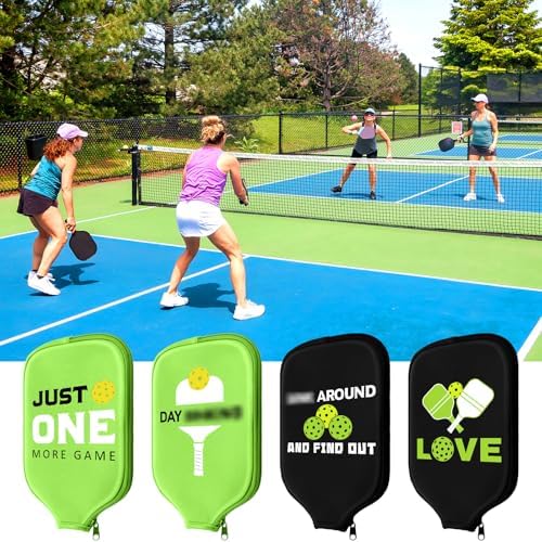 Poen 4 Pcs Ball Paddle Covers Universal Size Gift for Men Women