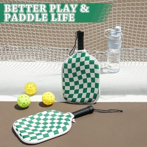 Pickleball Paddle Cover Neoprene Racket Sleeve with Zipper Compatibility Men Women