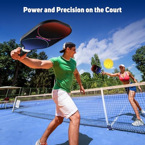 USAPA Approved Graphite Carbon Fiber Pickleball Paddles Set of 4 for Men Women, Polypropylene Honeycomb Core, Cushion |7