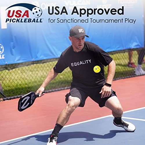 USAPA Approved Graphite Carbon Fiber Pickleball Paddles Set of 4 for Men Women, Polypropylene Honeycomb Core, Cushion |7