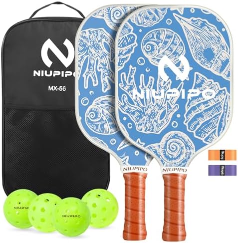 USAPA Approved Graphite Carbon Fiber Pickleball Paddles Set of 4 for Men Women, Polypropylene Honeycomb Core, Cushion |7