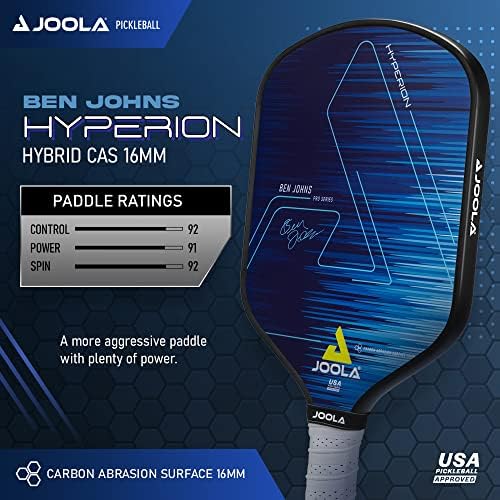 JOOLA Ben Johns Hyperion Carbon Fiber Pickleball Paddle for Increased Power and Spin | JOOLA Ben Johns Hyperion Pickleb