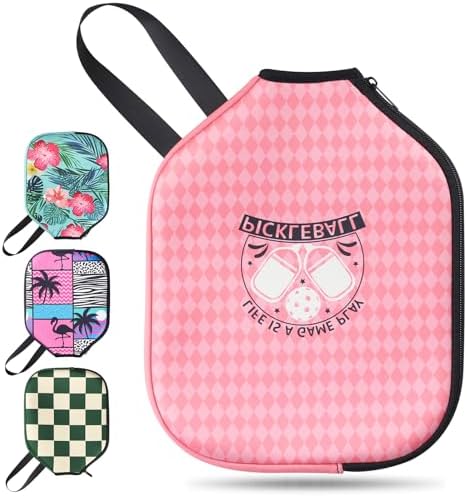 Neoprene Paddle Cover for Pickleball Racket, Durable Zipper Protection, 11.8" * 9.05" Soft Pickleball Paddle Sleeve | Z