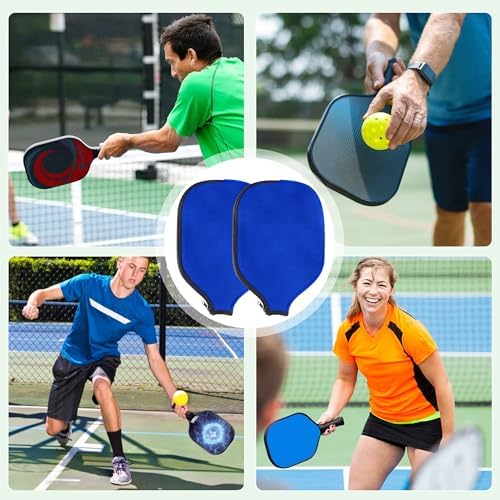 Durable Neoprene Pickleball Paddle Covers, 8.26 x 11.8 Inch Zippered Storage Bag for Pickleball Players