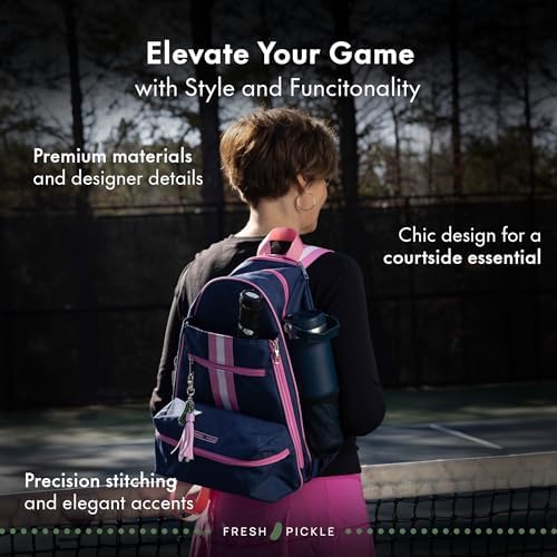 Teddi Large Capacity Pickleball Backpack Grn/Wh for Women - Durable 1000D Nylon, Stylish Paddle Bag Teddi Large Capaci