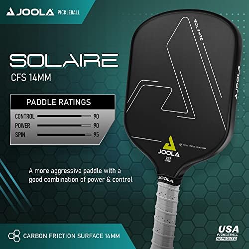 JOOLA Professional Pickleball Paddles – Raw Carbon Fiber Surface – USAP Approved – Built for Spin, Speed & Control – Hyp