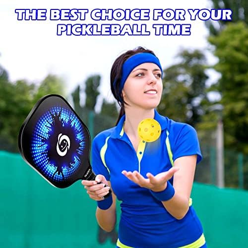USAPA Approved Graphite Carbon Fiber Pickleball Paddles Set of 4 for Men Women, Polypropylene Honeycomb Core, Cushion |7