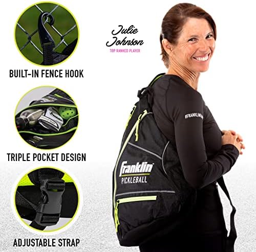 Franklin Sports Pickleball Bags - Sling Bag Backpack for Gear + Equipment - Perfect for Men + Women - Holds Paddles, Bal