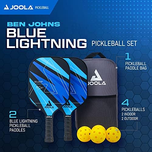 JOOLA Pickleball Paddles Set of 2 - Lightweight, Durable, Beginner-Friendly - Set Includes Balls & Bag - USAP Approved