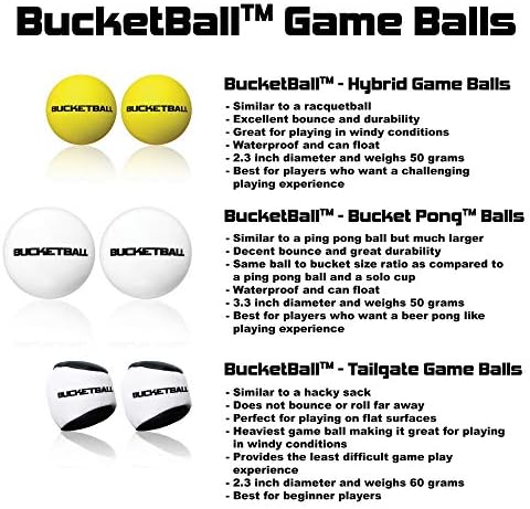 BucketBall Game Balls for Kids Outdoor Entertainment | BucketBall Game Balls with Anti-Burst Technology for Adults | Bu