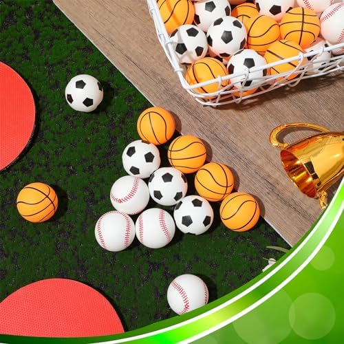 60 Pcs Sport Themed Table Tennis Balls - Bulk Game Balls for Carnival and Party Decoration | 60 Pcs Sport Themed Table