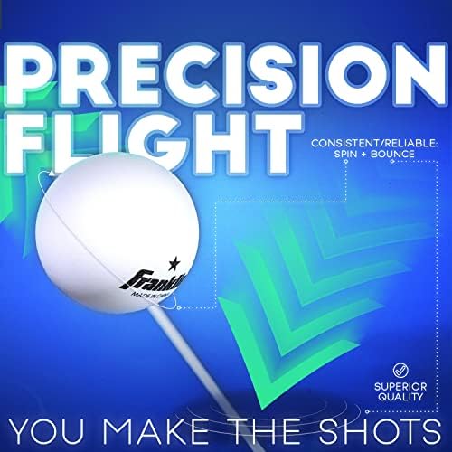 Franklin Sports Ping Pong Balls Official Size Weight White 40mm Table Tennis Durable High Performance 12 Count Pack of 1