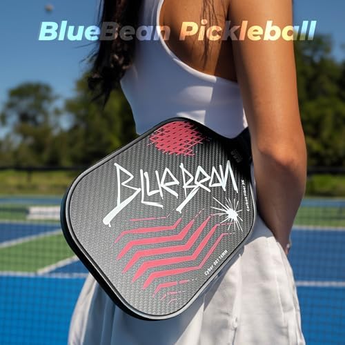 Professional Carbon Fiber Pickleball Paddle - USAPA Approved for Higher Spin & Grit, BlueBean | USAPA Approved Carbon F