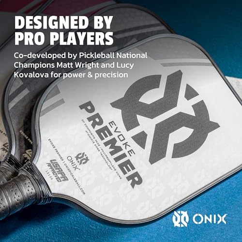 Onix Evoke Premier Professional Tournament Pickleball Paddle Composite Face Impact Paddle Shape for Elite Players in Tou