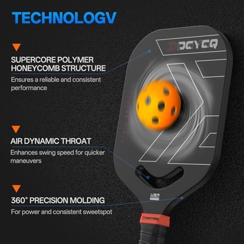 Carbon Fiber Pickleball Paddle, Increase Power for Ultimate Spin & Consistency | Premium Carbon Fiber Pickleball Paddle