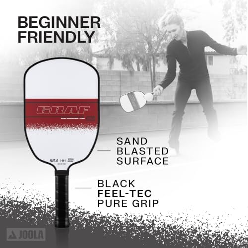 JOOLA Agassi GRAF Champion Pickleball Paddle - Increased Spin & Control - UPA-A Certified - USAP Approved