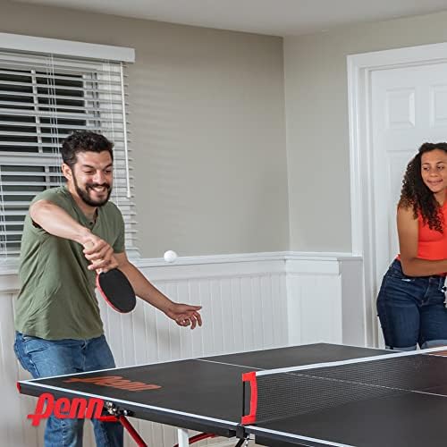 Penn Full Size Table Tennis Table - Easy Setup - Play Anywhere - Compact Storage - 2 Paddles and 2 Balls