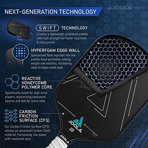JOOLA Professional Pickleball Paddles – Raw Carbon Fiber Surface – USAP Approved – Built for Spin, Speed & Control – Hyp