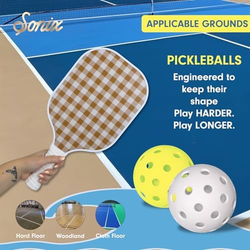 Sonix USAPA Approved Pickleball Paddles Set of 2 for Adults | Fiberglass Surface Pickleball Set with 2 Rackets, 4 Balls,