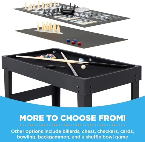 Best Choice Products 10-in-1 Combo Game Table Set for Home & Game RoomFriends & Family2x4ftHockey, Foosball, Pool, Shuff