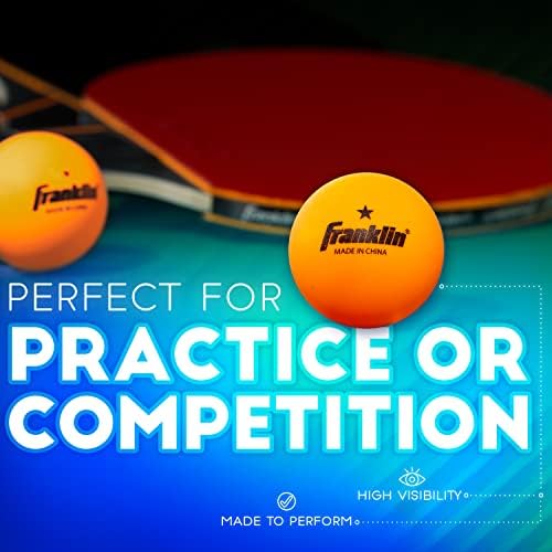 Franklin Sports Ping Pong Balls Official Size Weight White 40mm Table Tennis Durable High Performance 12 Count Pack of 1