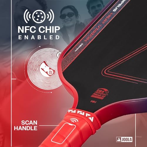 JOOLA Vision Textured Carbon Grip Pickleball Paddle for Maximum Spin and Control - Polypropylene Honeycomb Core 16mm JOO