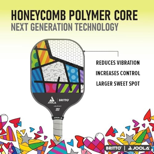 JOOLA Pickleball Paddle - USAP Approved, Reinforced Fiberglass Surface & Honeycomb Polypropylene Core, Durable & Beginne