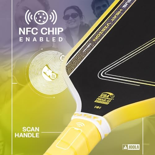 JOOLA Vision Textured Carbon Grip Pickleball Paddle for Maximum Spin and Control - Polypropylene Honeycomb Core 16mm JOO