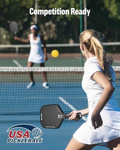 USAPA Approved Graphite Carbon Fiber Pickleball Paddles Set of 4 for Men Women, Polypropylene Honeycomb Core, Cushion |7