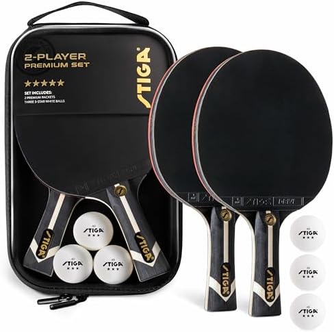 Stiga Premium 2-Player Table Tennis Set for Adults - Indoor & Outdoor Play - High-Quality Paddles & Balls, Perfect for B