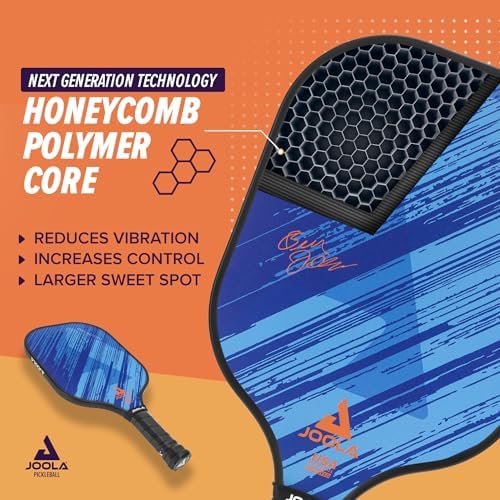 JOOLA Pickleball Paddle - USAP Approved, Reinforced Fiberglass Surface & Honeycomb Polypropylene Core, Durable & Beginne