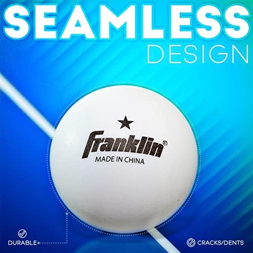 Franklin Sports Ping Pong Balls - White 38mm Official Weight - One Star Professional Quality - 6 Pack