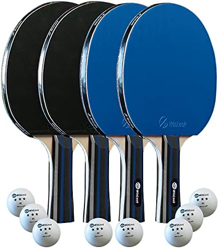 JP WinLook Table Tennis Paddle Set - Professional Case & Balls - For Indoor & Outdoor - Premium Set for Players