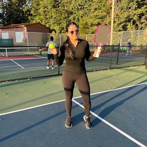 Carbon Pickleball Paddle Set Pro for Pickleball Players,High Grit and Spin 3K Raw Carbon Fiber Surface,Pickleball T700SC