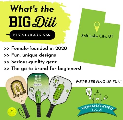 Big Dill Neoprene Pickleball Paddle Cover - Pickleball Paddle Sleeve Only for Players | Travel and Storage Protection