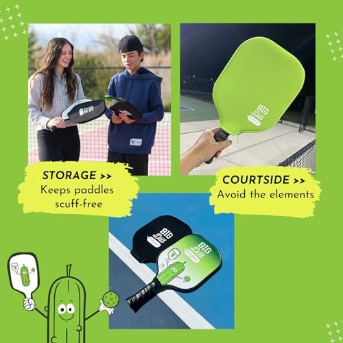 Big Dill Neoprene Pickleball Paddle Cover - Pickleball Paddle Sleeve Only for Players | Travel and Storage Protection