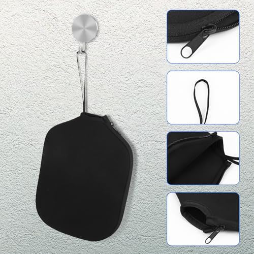 Pickleball Paddle Cover Universal Size Black Durable Neoprene Protection Pickleball Bag for Usapa Standard Users